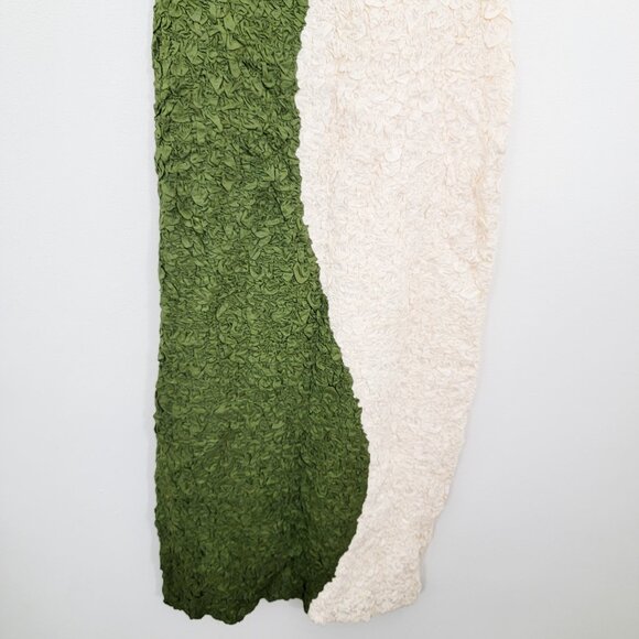 Mara Hoffman Sloan Popcorn Dress in Green Cream Small - Picture 4 of 9